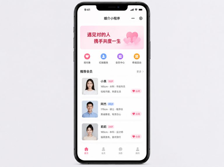 镜湖区婚介所管理小程序